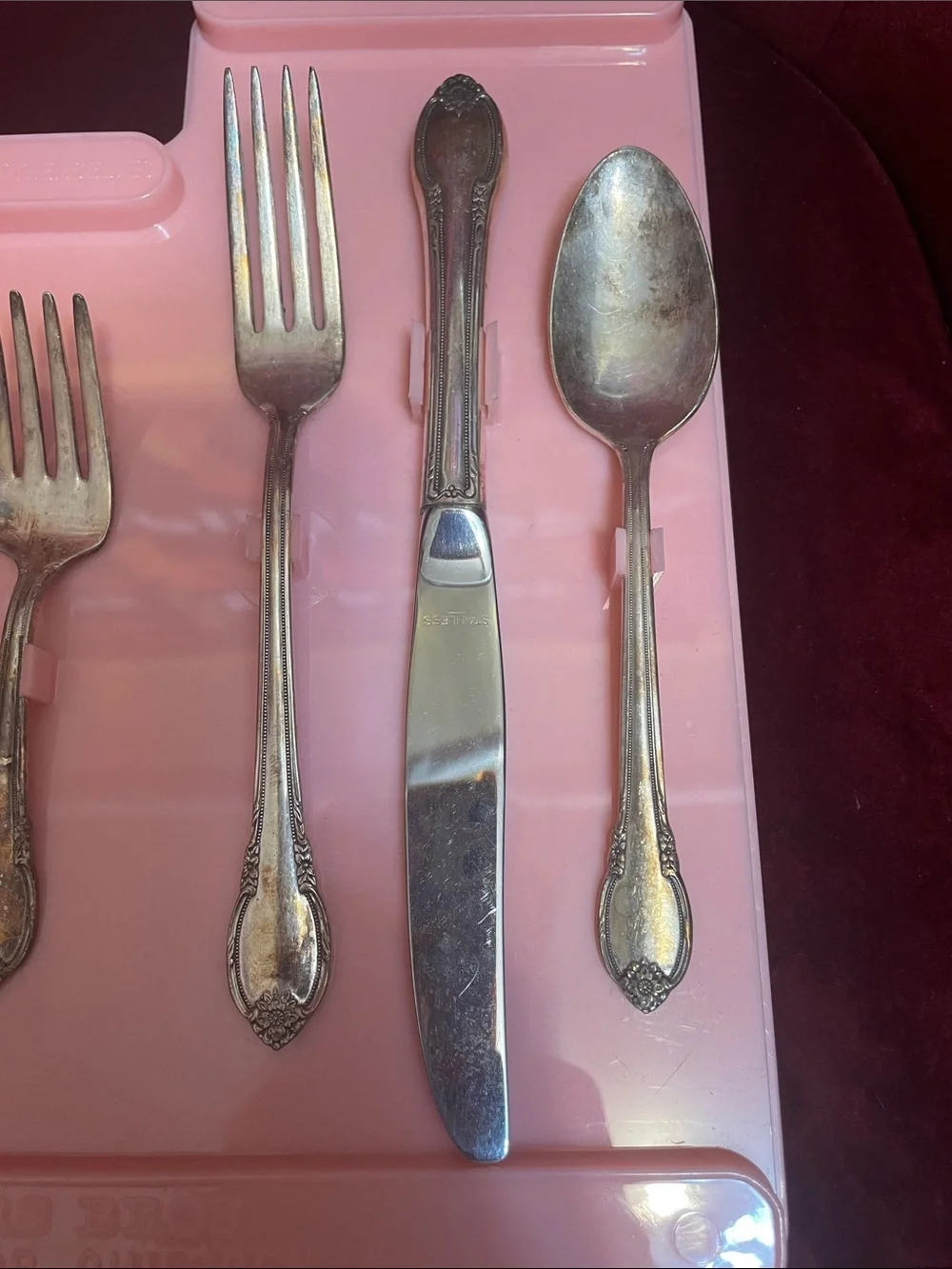 Rogers 1847 Child’s Six-Piece Silverplate  step up Flatware Set. Vintage!